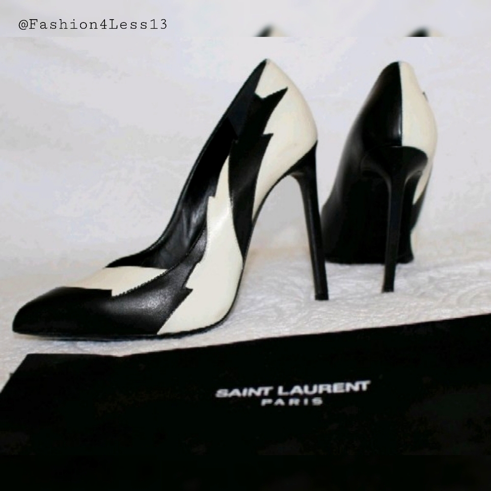 Saint Laurent Black/White Pumps